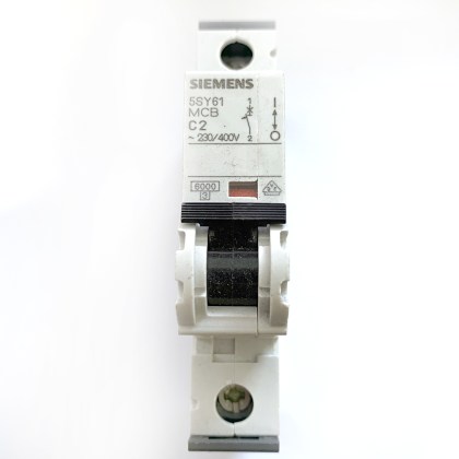Siemens 5SY61 5SY6102-7 C2 2A 2 Amp MCB Circuit Breaker Type C
